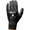Gants microfibre, noir, T8, 12 paires - Kstools