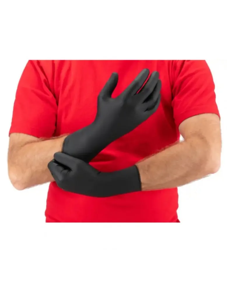 Gants nitrile, moto, noir, taille L, x100 - Mercator