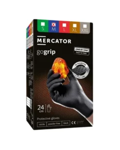 Gants nitrile, noir, taille M, x100 - Mercator