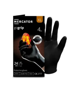 Gants nitrile, noir, taille XL, x4 - Mercator