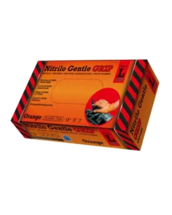 Gants nitrile, orange, taille L, x50 - Rubberex