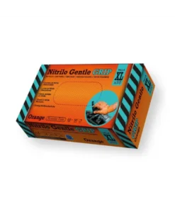 Gants nitrile, orange, taille XL, x50 - Rubberex