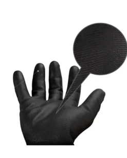 Gants polyester, taille L, noir, 12 paires - Mercator