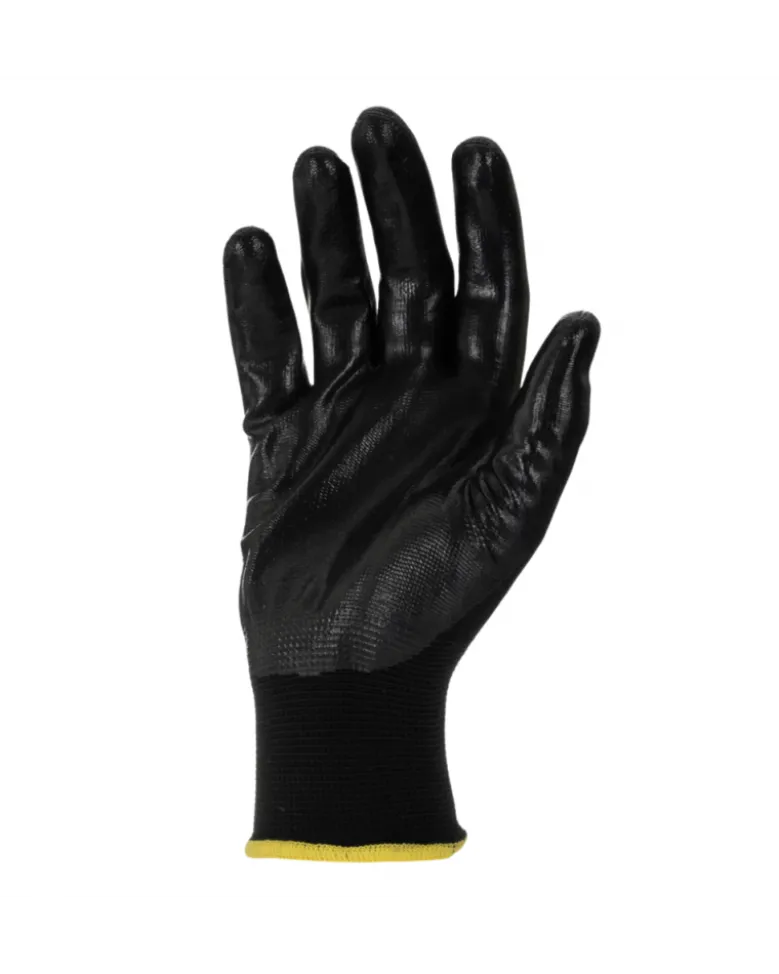 Gants polyester, taille XL, noir, 12 paires - Mercator