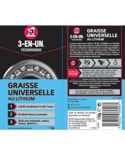 Graisse universelle, lithium, 150g - 3-EN-UN