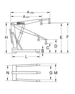 Grue d'atelier pliante 1t - KSTOOLS