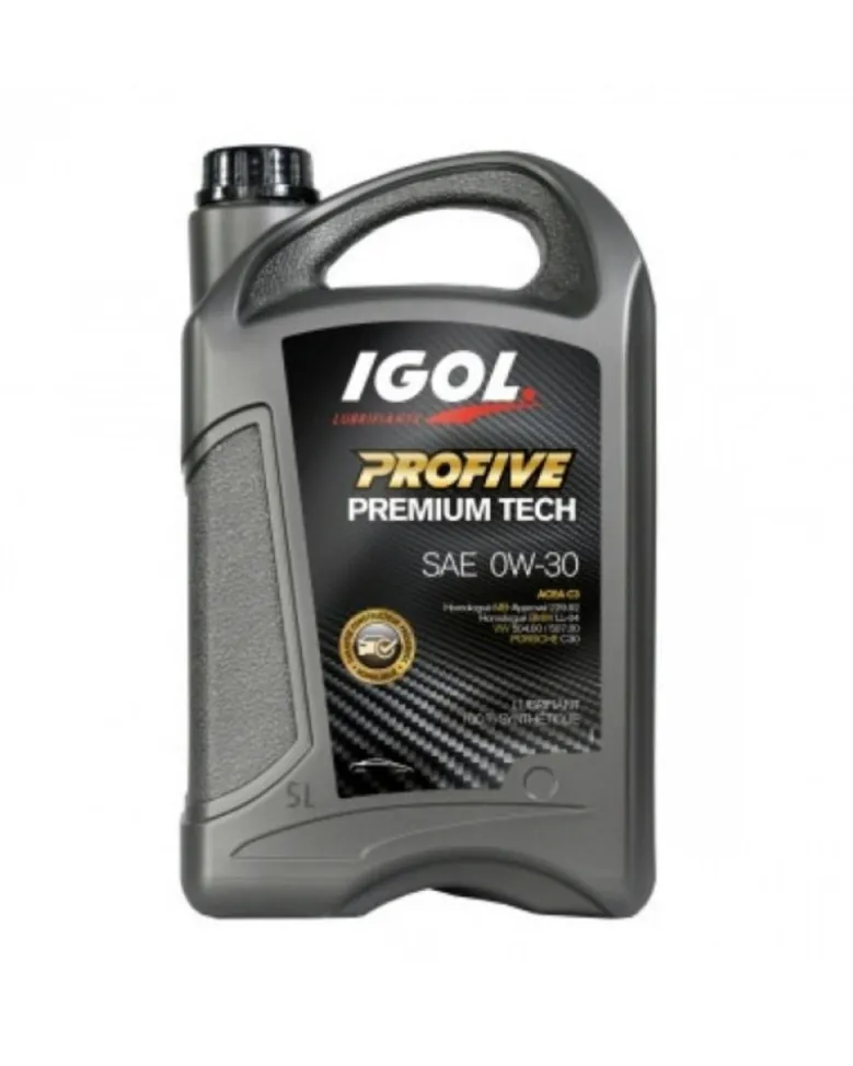 Huile moteur 0W30, Profive premium tech, 5L – IGOL