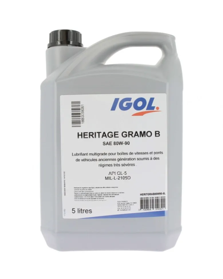 Huile 80W90, boîte de vitesses et ponts, 5L - IGOL