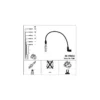 Kit de câbles d'allumage 7044 NGK adaptable VAG