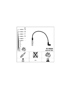Kit de câbles d'allumage 7044 NGK adaptable VAG