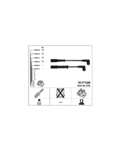 Kit de câbles d'allumage 4746 NGK adaptable OPEL FIAT