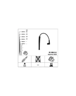Kit de câbles d'allumage 44330 NGK adaptable NISSAN