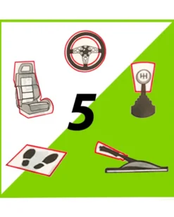 Kit protection voiture jetable 5 en 1 - Intfradis