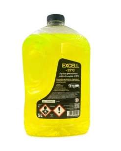 Liquide de refroidissement, jaune, 5L, EXCELL -25°C - Diframa