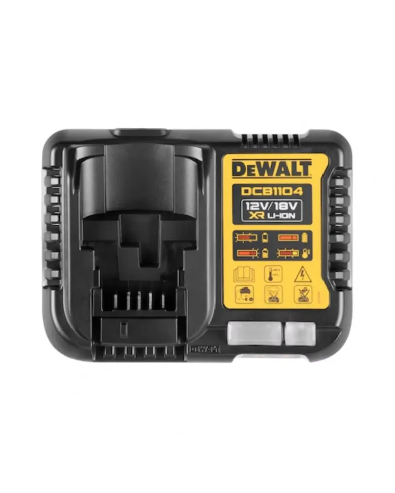 Lot de 2, batterie Dewalt Powerstack, 5ah, XR 18V + chargeur DCB1104 - DEWALT