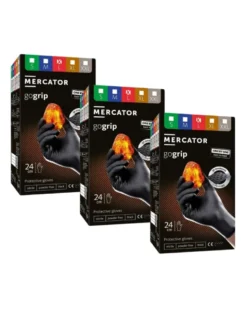 Lot de 3 boites Gants nitrile, noir, taille L, x100 - Mercator