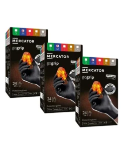 Lot de 3 boites Gants nitrile, noir, taille M, x100 - Mercator