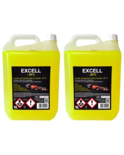 Lot de 2 Liquide de refroidissement, jaune, 5L, EXCELL -35°C - Diframa