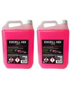 Lot de 2 Liquide de refroidissement, rose, 5L, EXCELL HDI -37°C
