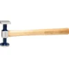 Marteau à réteindre standard, acier poli, manche hickory - KS TOOLS