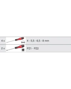 Module de tournevis ULTIMATE fente, POZIDRIV, 6 pcs - Kstools