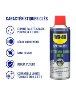 Nettoyant chaîne moto, Spécialist, 400ml - WD-40