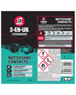 Nettoyant contacts électriques, 250 ml - 3-EN-UN