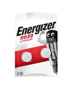 Pile bouton CR2032, lithium 3v, x2 - Energizer