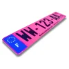Plaque d'immatriculation provisoire, WW et W, rose, voiture, Homologuée - Mon Grossiste Auto