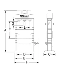 Presse hydraulique 50 tonnes (160.0115) - KS TOOLS