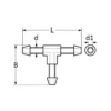 Raccord tuyau lave glace, 3 voies, ø4,5mm - Restagraf