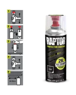 Raptor liner, revêtement de protection, noir, 400 ml - UPOL
