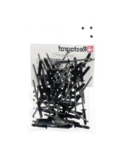 Rivet épanoui, noir, 4x16mm, 52pcs - Restagraf