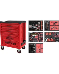 Servante atelier, Racing, 7 tiroirs + composition pare-brise 232 pcs - KSTOOLS