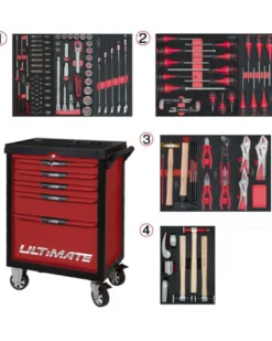 Servante d'atelier complete avec outils carrosserie "Ultimate" (809.5154) - KS TOOLS