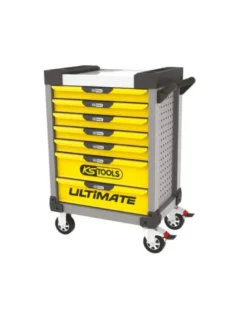 Servante d’atelier, vide, jaune et gris, 7 tiroirs - KS TOOLS