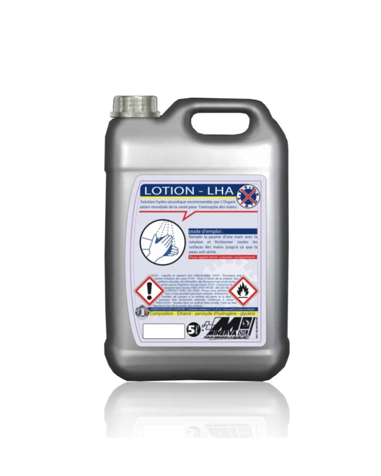 Solution hydroalcoolique pour mains 5l - Minerva