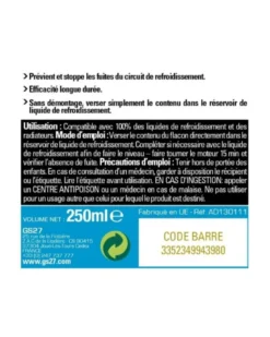 Stop fuite radiateur, voiture, 250ml - GS27