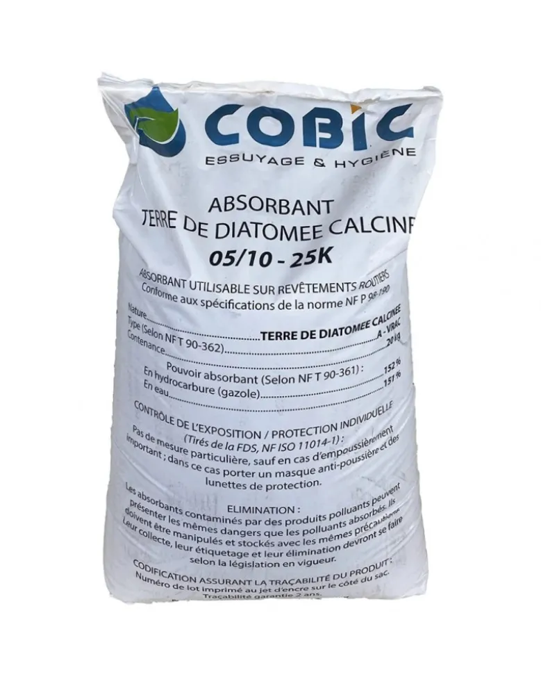 Terre de diatomée, absorbant minéral, 40 litres - Cobic
