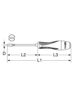Tournevis fente, 8 mm, L.150 mm - KS TOOLS