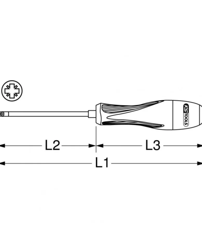 Tournevis pozidriv, ULTIMATE, PZ 0, L.75 mm - Kstools